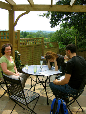 Salehurst Halt, drinks on the terrace