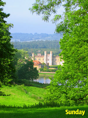 Leeds Castle on the Fortress of the Black Swans walk, Sunday July 8th 2007