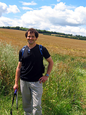 David Wenk in wheat field near Poplar Farm outside Harrietsham