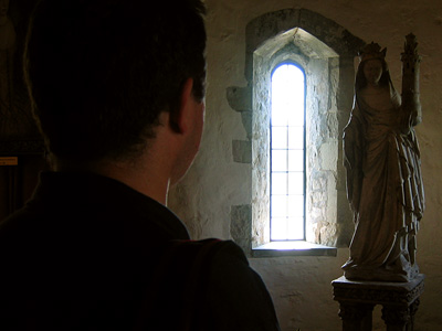 Statue of St Barbara, patron saint of artillery, Leeds Castle