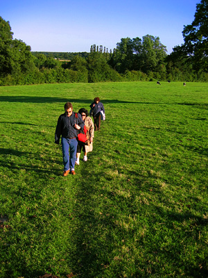 Evening light on the path to Hollingbourne station