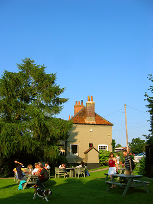 Beer garden at the Whalebone pub, Fingringhoe