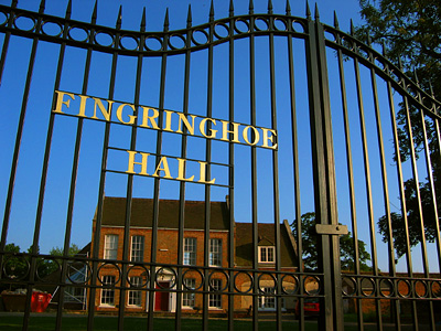 At the gates of Fingringhoe Hall