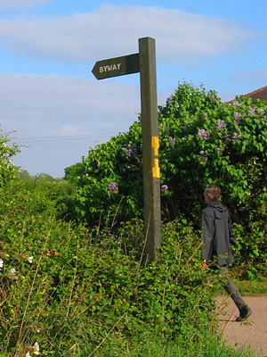 Byway sign, Haye Lane, Abberton, Colchester, Essex, England, United Kingdom