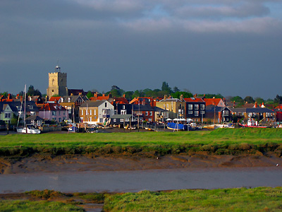 View of Wivenhoe from Rowhedge, Colchester, Essex, England, United Kingdom